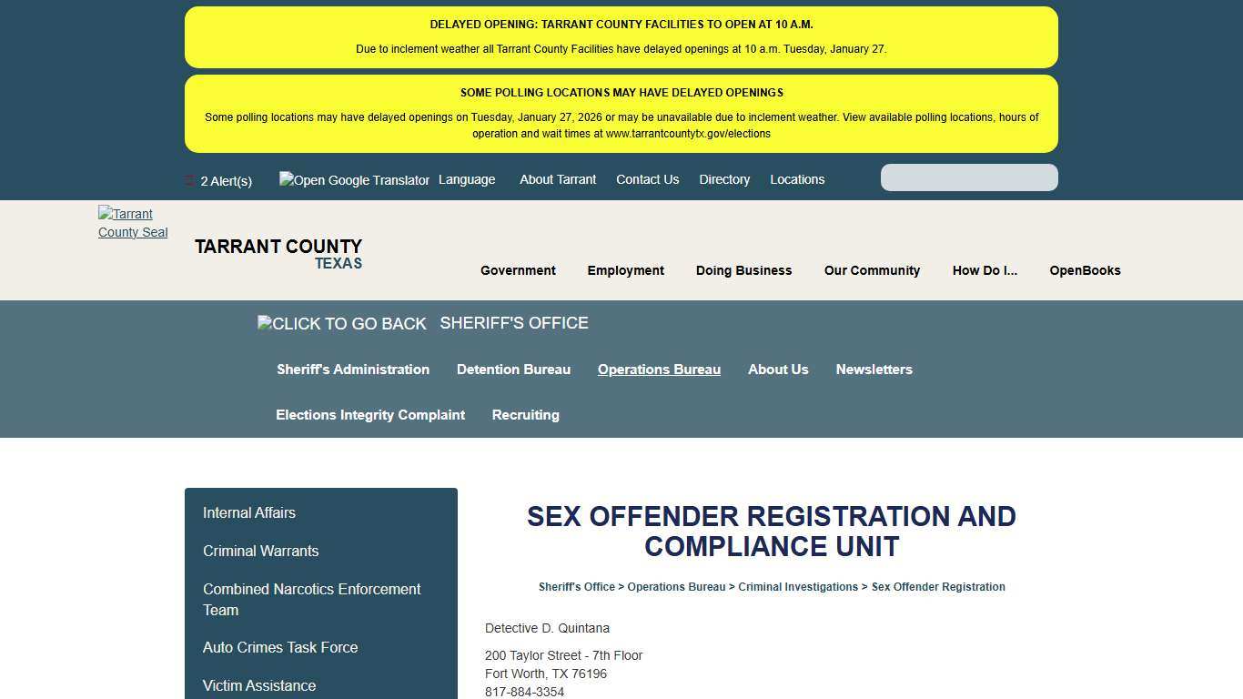 Sex Offender Registration